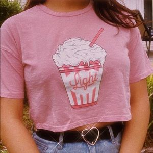 pink milkshake crop top